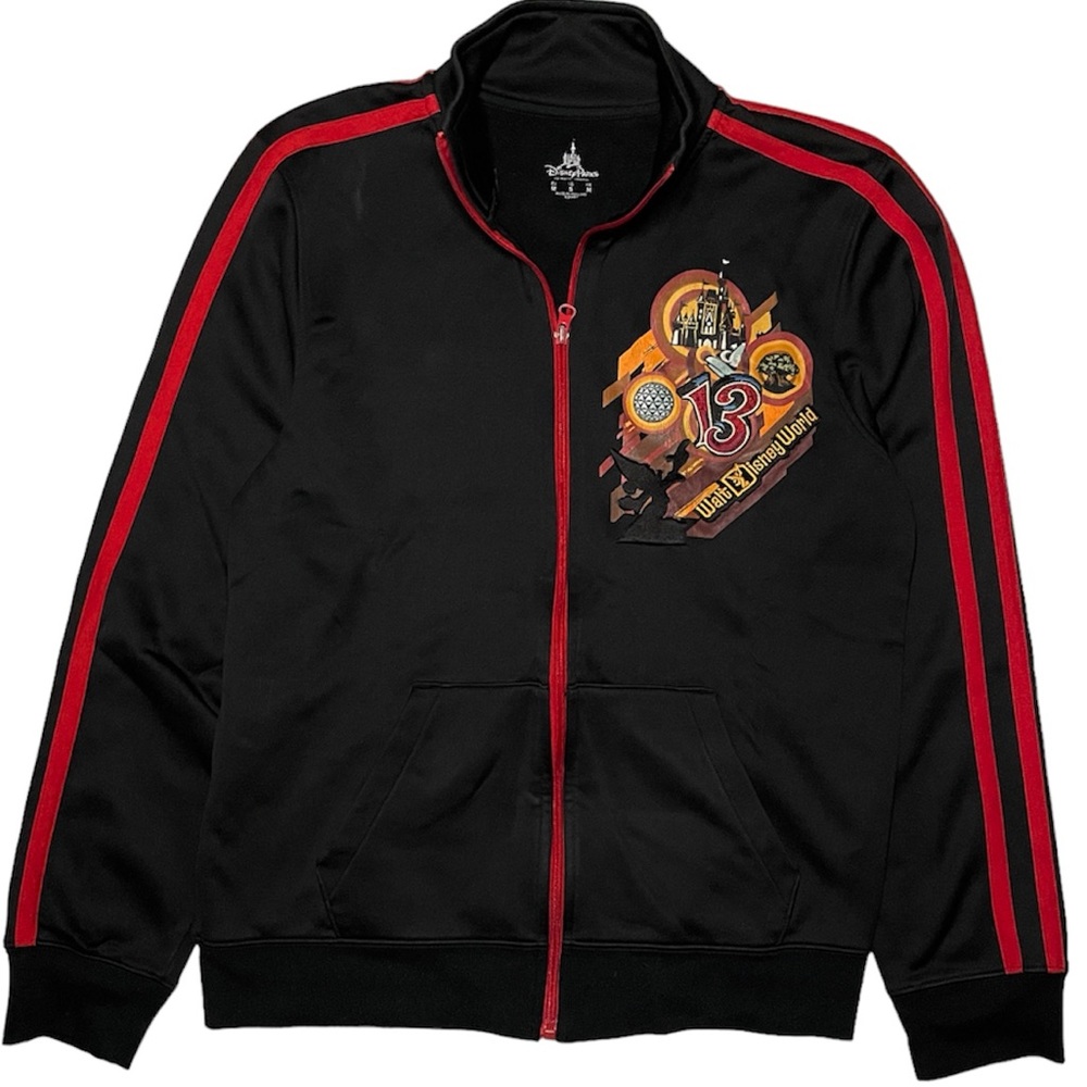 DISNEY WORLD Disney Parks Mens Small Mickey Mouse Jacket Red Black Full Zip